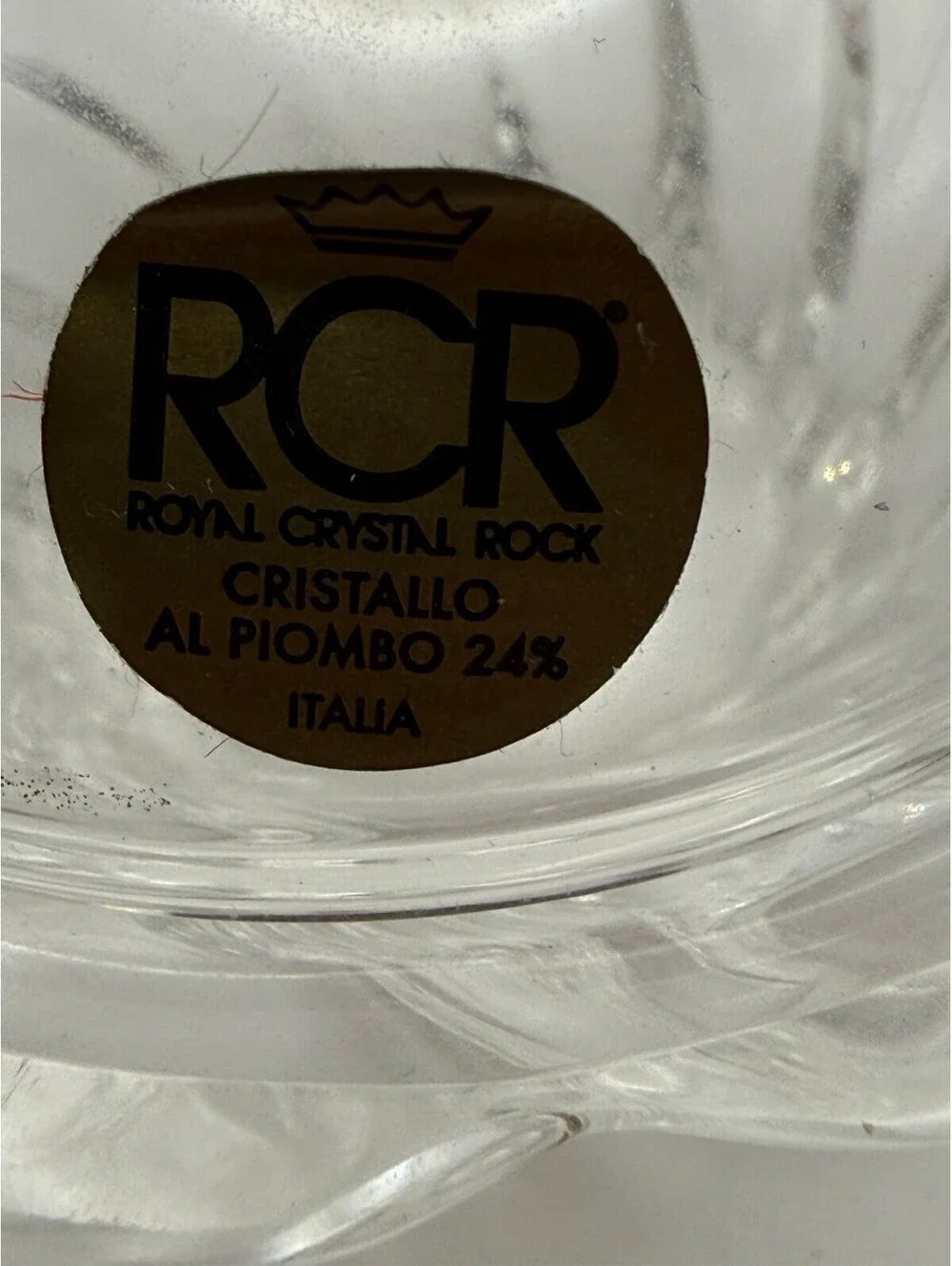 RCR Royal Crystal Rock 24% Lead Crystal Italy Bowl Candy Dish Trinket Bowl